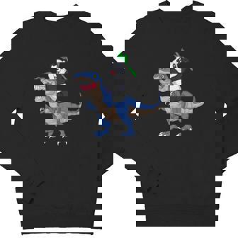 Panda Riding Dinosaur Youth Sweatshirt - Monsterry
