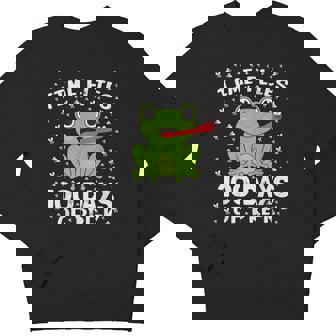 Pre K 100 Days Of School Boys Girls Frog Time Flies Fly Cute Youth Sweatshirt - Monsterry