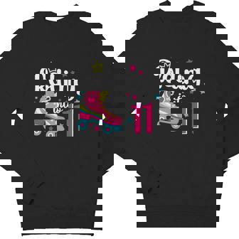 Rolling Girl Into 11 Birthday Roller Skates 11Th Birthday Youth Sweatshirt - Monsterry