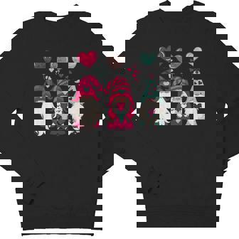 Three Gnomes Holding Hearts Valentines Boys Girls Kids Youth Sweatshirt - Monsterry