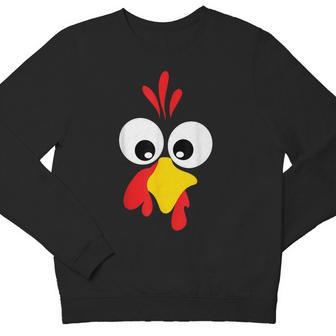 Turkey Face Pilgrim Thanksgiving Matching Family Costume Kid Youth Sweatshirt - Monsterry