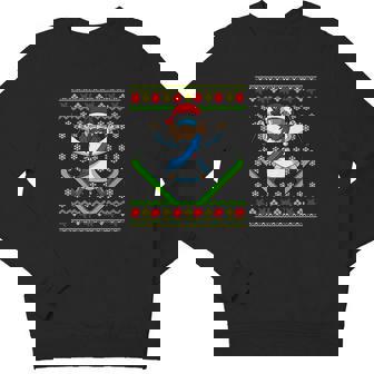 Ugly Christmas Sweater Kids Jesus Skiing Youth Sweatshirt - Monsterry