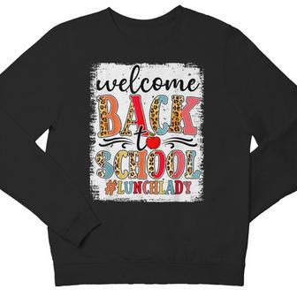Welcome Back To School Lunch Lady Leopard 1St Day Of School Youth Sweatshirt - Monsterry