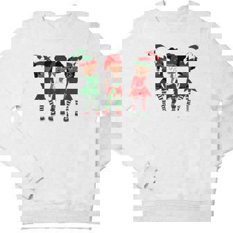 Merry Christmas Black Afro African Santa Hat Elf Melanin Kid Youth Sweatshirt - Monsterry