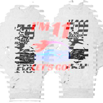 Kids 11 Year Old 11Th Racing Racecar Birthday Party Boys Girls Youth Sweatshirt - Monsterry