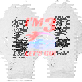 Kids 3 Year Old 3Rd Racing Racecar Birthday Party Boys Girls Youth Sweatshirt - Monsterry