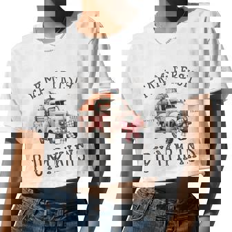 Farm Fresh Pumkins Women Cropped T-shirt - Monsterry