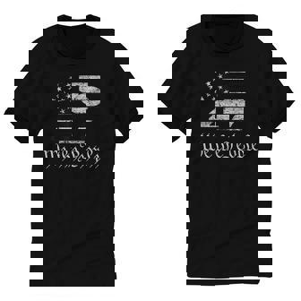 Trump 45-47 MAGA US Flag 2024 Presidential Election Unisex Cotton Ringer T-Shirt - Monsterry