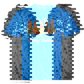 Chicken Merry Chickmas Christmas Lights Farm Animal Tie-Dye T-Shirts - Monsterry