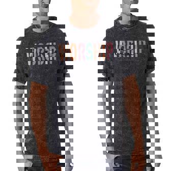 Made To Worship Psalm 95 Faith Christian Bible Verse Mineral Wash Tshirts - Monsterry