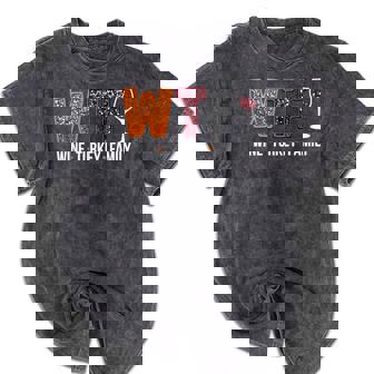 WTF Wine Turkey Family Thanksgiving Wine Men Women Mineral Wash Tshirts - Monsterry