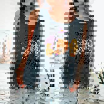 Hocus Pocus I Need Coffee To Focus Halloween Iced Coffee Vector Halloween Coffee Lover Comfort Colors Tank Top - Monsterry