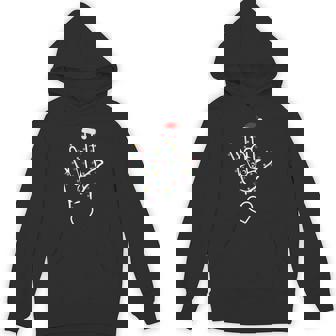 ASL I Love You Hand Christmas Sign Language Xmas Lights Unisex Hoodie - Monsterry
