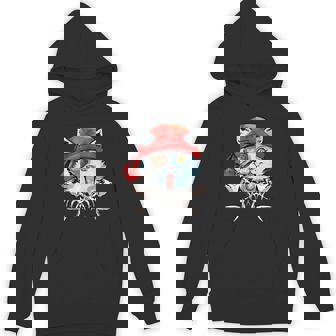 Cat Pirate Halloween Boys Men Jolly Roger Flag Crossbones Unisex Hoodie - Monsterry