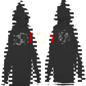 Christmas Holiday Joy Wreath Unisex Hoodie - Monsterry
