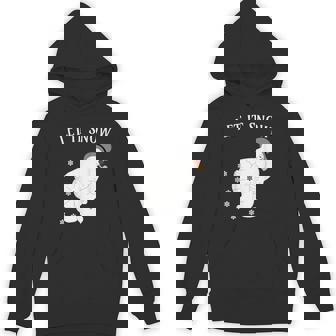 Christmas Let It Snow Raunchy Snowman Farting Snowflakes Unisex Hoodie - Monsterry