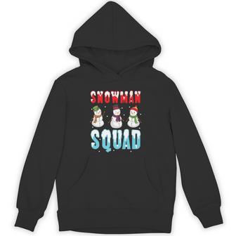 Christmas Snowman Family Its Snowing Christmas Snowman Squad Premium Unisex Hoodie - Monsterry