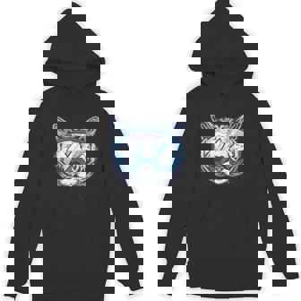 Cool Cat Wearing Ski Goggles Mountain Snow Cute Tank Top Unisex Hoodie - Monsterry