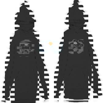 Cool Ski Goggles Skiing Motif Deep Snow Mountains Snow Unisex Hoodie - Monsterry