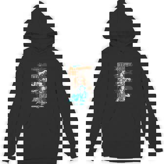 Cool Vintage Design Featuring a Couple Running From Pumpkins Unisex Hoodie - Monsterry