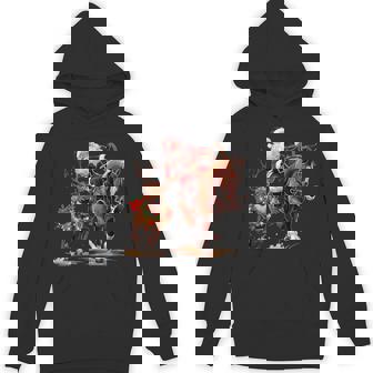 Cowboy Santa Bulldogging Christmas Cowboy Western Xmas Unisex Hoodie - Monsterry