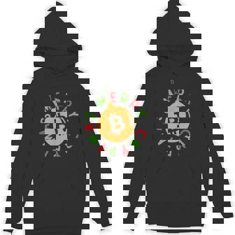 Cryptocurrency Bitcoin Christmas Ornament Merry Cryptmas Unisex Hoodie - Monsterry