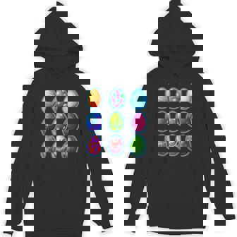 Cute Cartoon Dinosaur Dragon Eggs Collection Colorful Unisex Hoodie - Monsterry