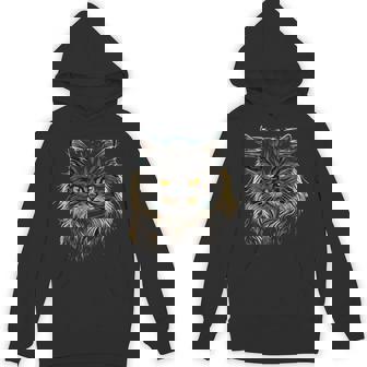 Cute Fluffy Cat Art Cat Mom Dad Unisex Hoodie - Monsterry
