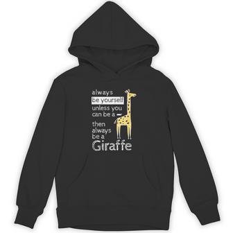 Cute Giraffe Tshirt Ideal For An African Safari Adventure Unisex Hoodie - Monsterry