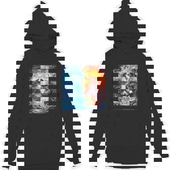 Fire And Water Good And Evil Wolf Magic Wolf Unisex Hoodie - Monsterry