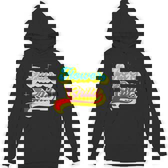 Flower Child Bubbly Letters Retro Vintage Unisex Hoodie - Monsterry