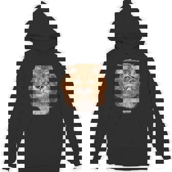 Fluffy Orange Cat Face Unisex Hoodie - Monsterry