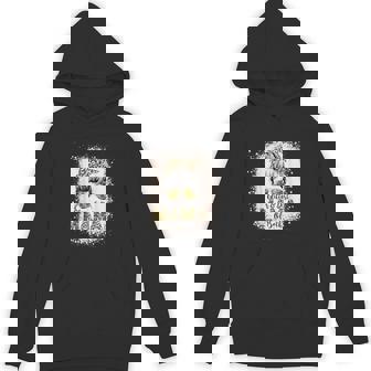 Glitter & Dirt Mama Of Both Leopard Camo Messy Bun Bleached Unisex Hoodie - Monsterry