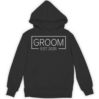 Groom Est 2025 Mr Hubby Bachelor Party Wedding Husband Unisex Hoodie - Monsterry