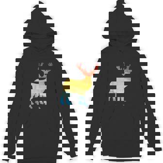 Hunting Deer With Sunglasses 70s 80s 90s Unisex Hoodie - Monsterry