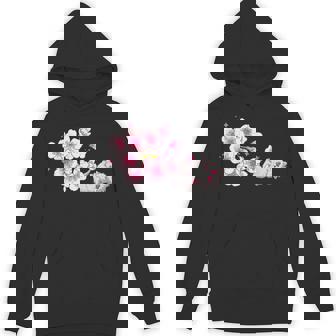 Kawaii Cat Japanese Cherry Blossom Fluffy Kitty Animal Unisex Hoodie - Monsterry