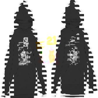 Men Ladies Cute Cats 21st Birthday Meow T-Shirt Unisex Hoodie - Monsterry