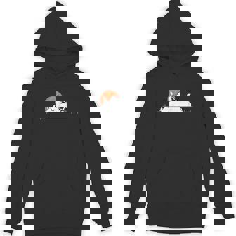 Ski Touring Mountains Heartbeat EKG Sunset Touring Ski Unisex Hoodie - Monsterry