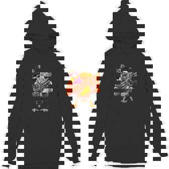 Thanksgiving Day Dabbing Turkey Pilgrim Boys Men Dab Unisex Hoodie - Monsterry