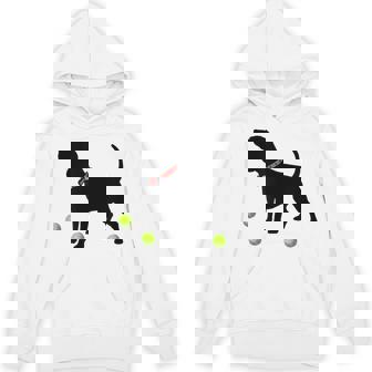Beagle Dog Plays Fetch With Yellow Tennis Balls Unisex Hoodie - Monsterry