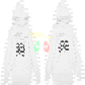 Christmas Lights Joke Light Bulb Working Off On Puns Unisex Hoodie - Monsterry