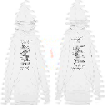 Dab Christmas Ice-Bear Fairy Light Graphic Christmas Unisex Hoodie - Monsterry