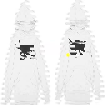 German Shepherd Puppy Dog GSD Play Fetch Yellow Tennis Ball Unisex Hoodie - Monsterry