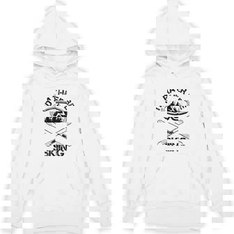 I'd Rather Be Skiing Ski Goggles & Skis T Shirt Kids Adults Unisex Hoodie - Monsterry