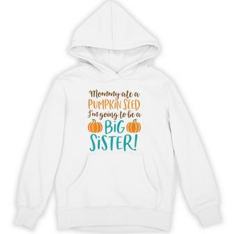 Kids Big Sister Fall Pregnancy Announcement Shirt Halloween Unisex Hoodie - Monsterry