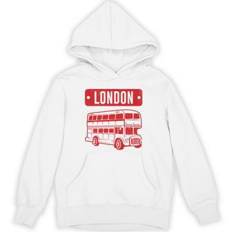 London Red Double Decker Bus Old Style Fun British Icon Premium Unisex Hoodie - Monsterry UK