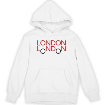 LONDON T-Shirt Red Double-Decker Bus Britain Souvenir Unisex Hoodie - Monsterry UK