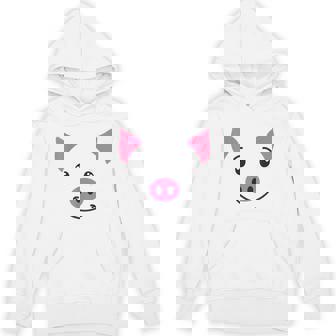 Pig Cute Animal Face Grin Costume Carneval Halloween Unisex Hoodie - Monsterry