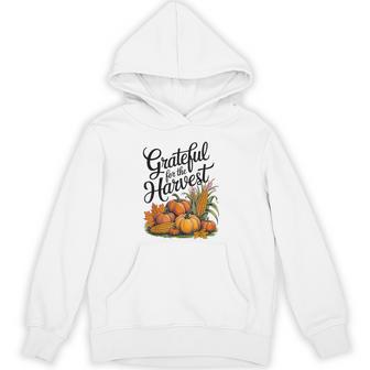 Retro Vintage Grateful For The Harvest Thanksgiving Day Unisex Hoodie - Monsterry