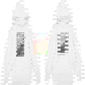 Sika Deer Japanese Cherry Blossom Sakura Flower Vintage Unisex Hoodie - Monsterry